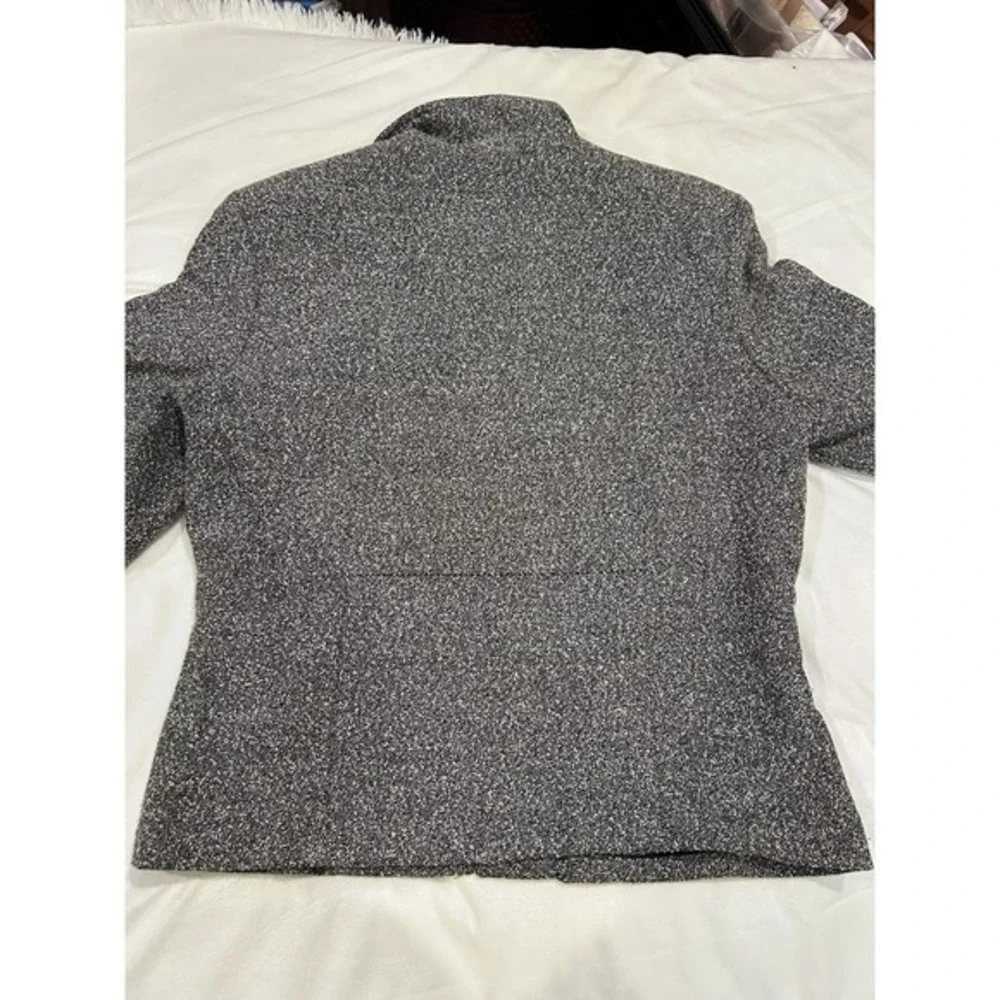 Briggs Women's Gray Jacket Plus‎ Size 10 Full Zip Front Lined Career Collared